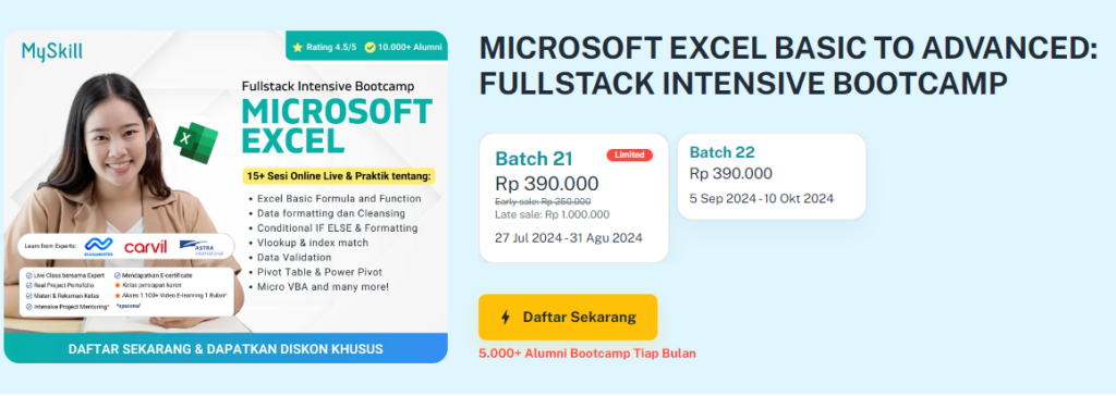 kelas excel yang terpercaya