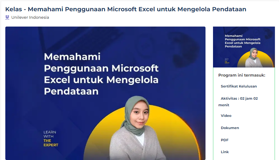 kelas exel ms excel di future skills